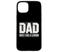 Custodia per iPhone 15 Plus Papà costruito come una leggenda divertente Fathersday Sayinng