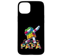 Custodia per iPhone 15 Plus PAPA Master Builder Dabbing Building Blocks Father's Day Fun