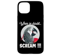 Custodia per iPhone 15 Plus Pappagallo grigio africano Meme T, divertente pappagallo