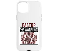 Custodia per iPhone 15 Plus PASTOR WARNING! QUALCOSA DICI POTREBBE ESSERE IN UN SERMONE! Meme