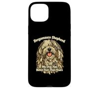 Custodia per iPhone 15 Plus Pastore Bergamasco Il mio cane ha capelli migliori divertente