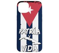 Custodia per iPhone 15 Plus Patria y Vida Cuban Flag Cuba Cuban Roots Black
