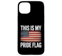 Custodia per iPhone 15 Plus Patriotic This is My Pride, bandiera americana, 4 luglio