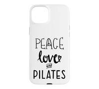 Custodia per iPhone 15 Plus Peace Love and Pilates is My Happy Hour In My Pilates Era