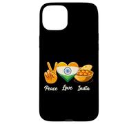 Custodia per iPhone 15 Plus Peace Love Curry Amante del Cibo Indiano