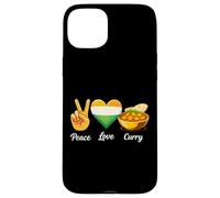 Custodia per iPhone 15 Plus Peace Love Curry Amante del Cibo Indiano