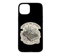 Custodia per iPhone 15 Plus Persi nelle storie dove fioriscono le parole Book Lover Floral