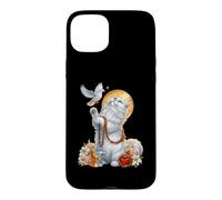 Custodia per iPhone 15 Plus Persian Cat Coquette Cristiano Cuore Crocifisso Colomba