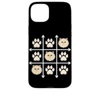 Custodia per iPhone 15 Plus Persian Cat Paws Grid Game