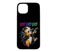 Custodia per iPhone 15 Plus Pew Pew Pew Divertente cavia Laser Blaster Cavy Animal Humor