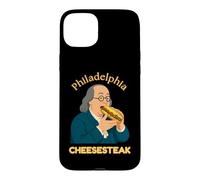 Custodia per iPhone 15 Plus Philadelphia Cheesesteak Benjamin Franklin Philadelphia Foods
