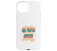 Custodia per iPhone 15 Plus Philippians 4:13 Christian Scripture Faith Verse