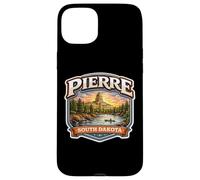 Custodia per iPhone 15 Plus Pierre South Dakota Souvenir Città Stato Capitale Vintage