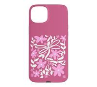 Custodia per iPhone 15 Plus Pink Floral Daisy Dragonfly Botanical Wildflower Vine Garden