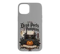Custodia per iPhone 15 Plus Poeti morti e zucche Poetcore Lettura Halloween