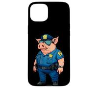 Custodia per iPhone 15 Plus Poliziotto di maiali/polizia maiale