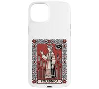 Custodia per iPhone 15 Plus Poludnica, mito pagano slavo, orrore popolare, spirito solare