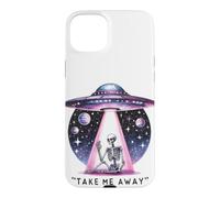 Custodia per iPhone 15 Plus Portami via scheletro alieno UFO