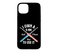 Custodia per iPhone 15 Plus Possiedo un 9 mm e so come usarlo - uncinetto all'uncinetto