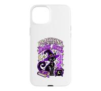 Custodia per iPhone 15 Plus Praticare le arti oscure strega gatto nero Halloween
