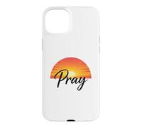 Custodia per iPhone 15 Plus Pray Sunset Inspirational Religious Christian Faith