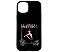 Custodia per iPhone 15 Plus Preferirei essere sottosopra, volare yoga aereo, sete aeree