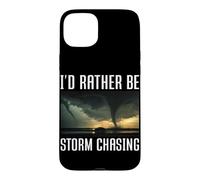 Custodia per iPhone 15 Plus Preferirei essere tempesta a caccia di Tornado Chaser Meteo