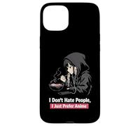 Custodia per iPhone 15 Plus Preferisco Anime Antisociale Anime Ragazza Ramen Amante