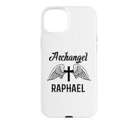Custodia per iPhone 15 Plus Preghiera cattolica tradizionale di San Raffaello Arcangelo