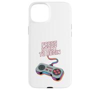 Custodia per iPhone 15 Plus Premi Start per iniziare il controller da gioco retrò Art