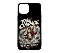 Custodia per iPhone 15 Plus Prendi Coraggio, Non Temere: Arte Biblica Ispiratrice