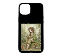 Custodia per iPhone 15 Plus Prenota Fairy Elf Fantasy Reading Cottagecore Bookworm