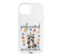Custodia per iPhone 15 Plus Professionista Overthinker Raccoon Coffee Lover