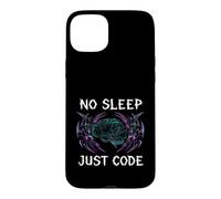 Custodia per iPhone 15 Plus Programmer Hacker No Sleep Just Code Cyberpunk Brain