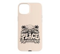 Custodia per iPhone 15 Plus Proteggere la mia pace Nessun dramma Retro Umorismo indisturbato