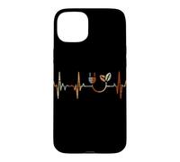 Custodia per iPhone 15 Plus Protezione del clima Battito cardiaco Vintage ECG Cardiogramma Retro