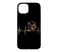 Custodia per iPhone 15 Plus Protezione del clima Battito cardiaco Vintage ECG Cardiogramma Retro