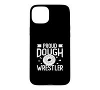 Custodia per iPhone 15 Plus Proud Dough Wrestler Funny Bread Rolls Un amante dei bagel polacchi