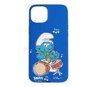 Custodia per iPhone 15 Plus Puffi Armonia Musicale Genius Cartone Animato Retrò Anni '80 '90 Classico