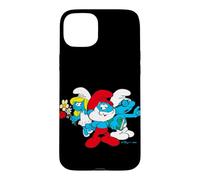 Custodia per iPhone 15 Plus Puffi Grande Papà Puffetta Brainy Cartone animato 80s 90s Posa Retro