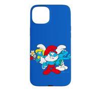 Custodia per iPhone 15 Plus Puffi Grande Papà Puffetta Brainy Cartoon Retro 80s 90s Pose