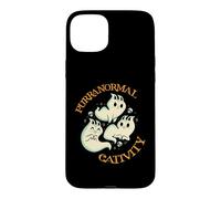 Custodia per iPhone 15 Plus Purranormal Cativity Funny Halloween Costume Ghost Cats Gift