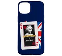 Custodia per iPhone 15 Plus Queen Elizabeth II - Carta da gioco memoriam skat royal UK England