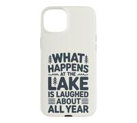Custodia per iPhone 15 Plus Quello che succede al lago rimane un ricordo ridente