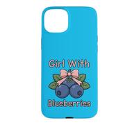 Custodia per iPhone 15 Plus Ragazza Con Mirtilli Coquette Arco Mirtillo Amante Estetica