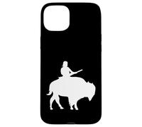 Custodia per iPhone 15 Plus Ragazzo su un Buffalo Silhouette