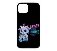 Custodia per iPhone 15 Plus Ramen Kawaii Baphomet: Tagliatelle Con Teschi In Stile Anime