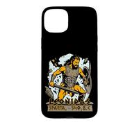 Custodia per iPhone 15 Plus Re Leonida di Sparta 540 dc Spartano con elmetto