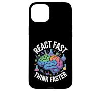 Custodia per iPhone 15 Plus React Fast Think Più Veloce Science Brain Design