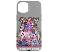 Custodia per iPhone 15 Plus Red Sonja Poster Synthwave Redhead Epic Cyberpunk anni '80 retrò